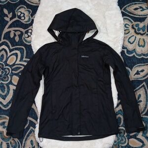 Marmot Precip eco jacket black waterpoof raincoat women's sz small